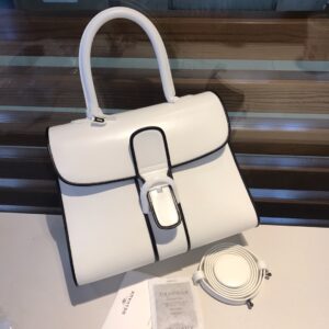 Brillant leather handbag Delvaux White in Leath