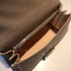 Delvaux brown Grey Leather Mini Brillant East/West Top Handle