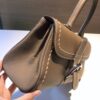 Delvaux brown Grey Leather Mini Brillant East/West Top Handle