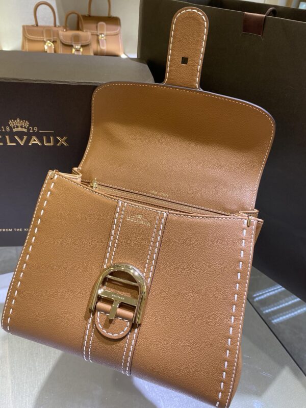 Delvaux Delvaux Delvaux Leather Handbag Brown