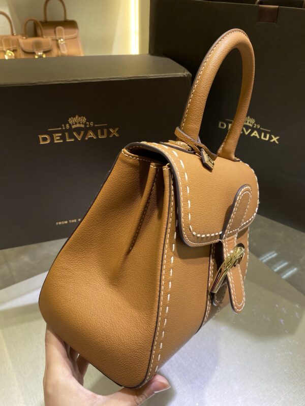 Delvaux Delvaux Delvaux Leather Handbag Brown