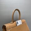 Delvaux Brown Leather Mini Brillant East/West Top Handle