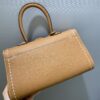 Delvaux Brown Leather Mini Brillant East/West Top Handle