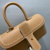 Delvaux Brown Leather Mini Brillant East/West Top Handle