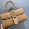 Delvaux Brown Leather Mini Brillant East/West Top Handle
