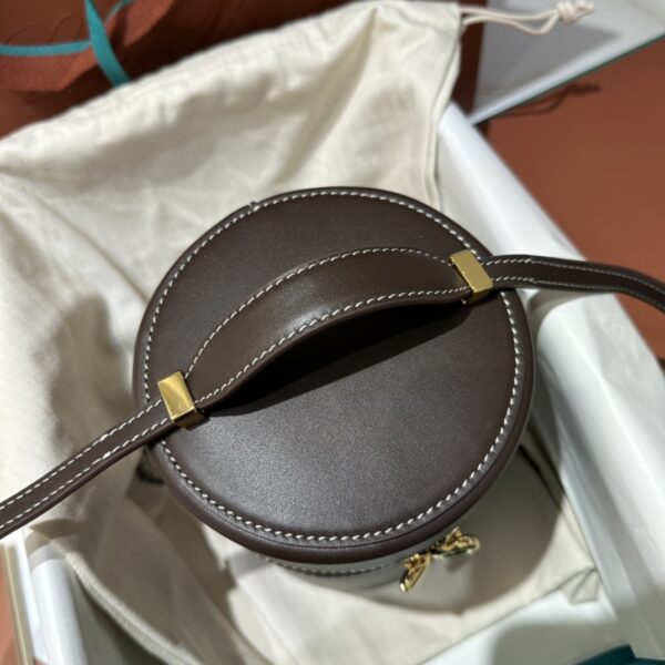Loro Piana Extra Case Medium Saddle Leather Bucket Bag In brown
