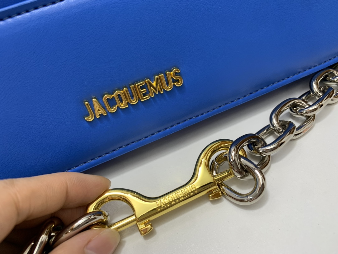 Jacquemus Le Ciuciu Blue in Leather with Gold/Silver-tone -