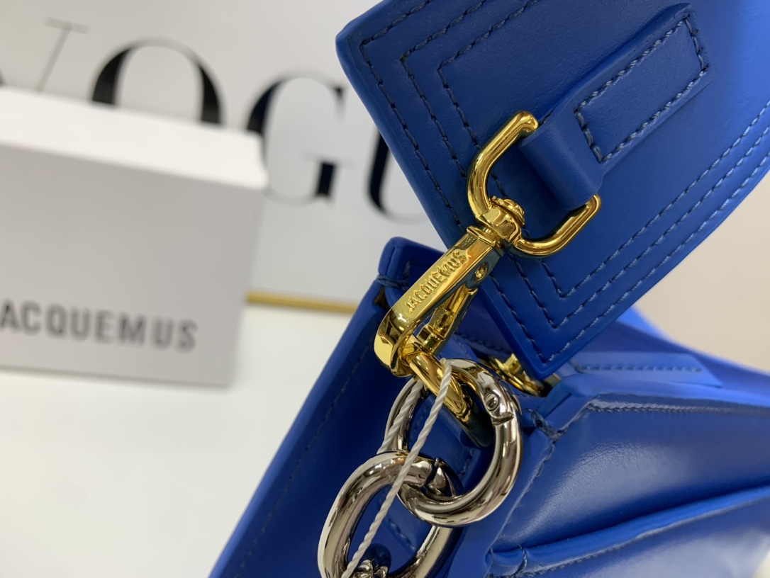 Jacquemus Le Ciuciu Blue in Leather with Gold/Silver-tone -