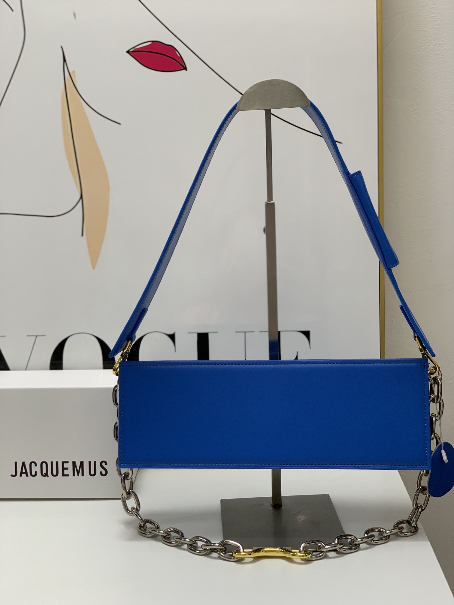 Jacquemus Le Ciuciu Blue in Leather with Gold/Silver-tone -