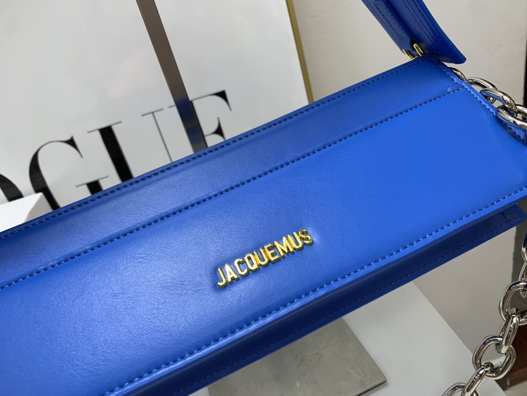 Jacquemus Le Ciuciu Blue in Leather with Gold/Silver-tone -