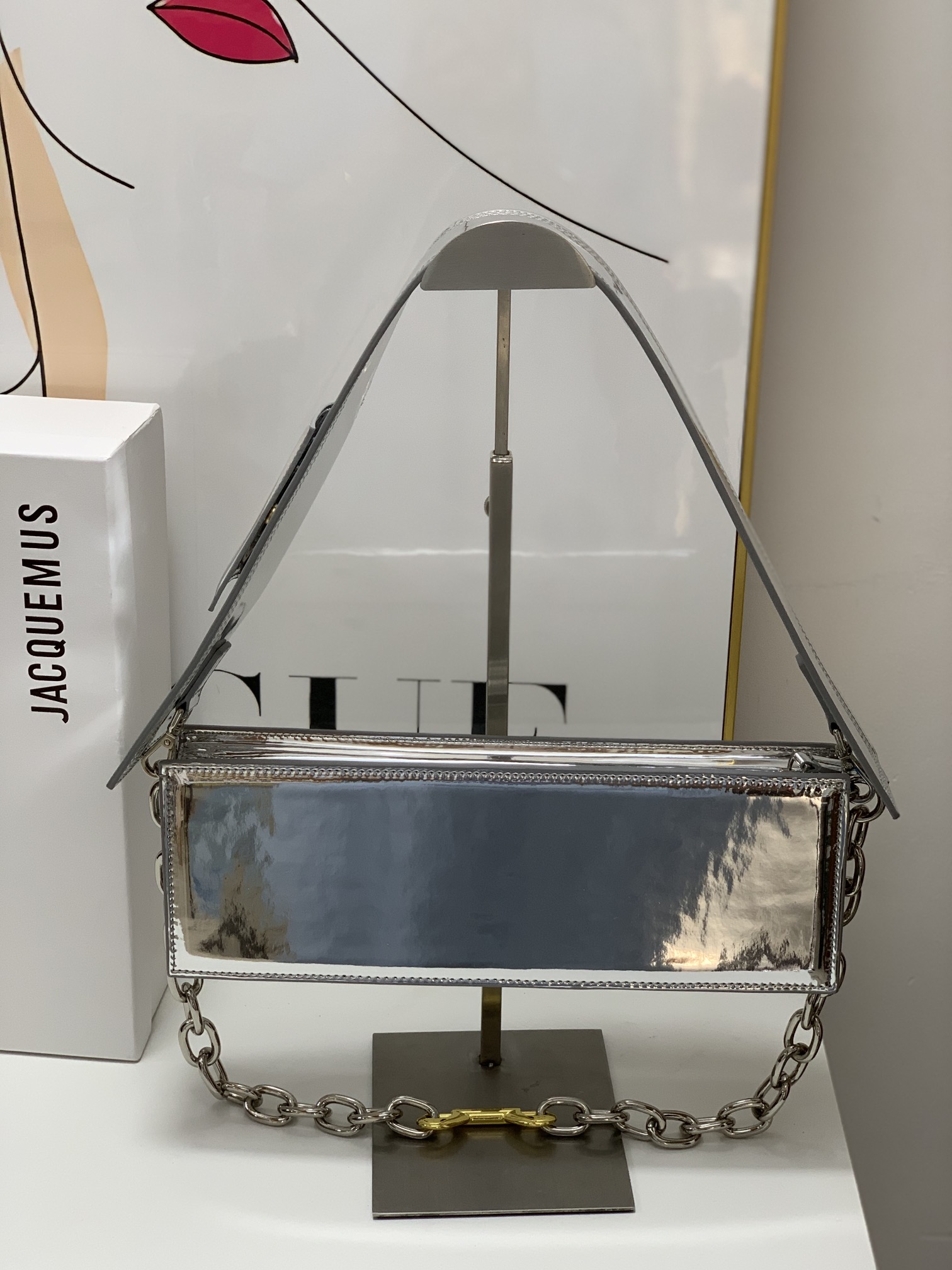 Jacquemus Le Ciuciu Silver in Leather with Silver-tone - US