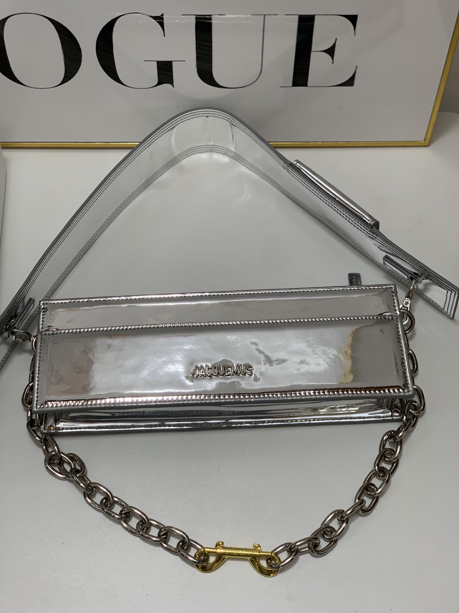 Jacquemus Le Ciuciu Silver in Leather with Silver-tone - US
