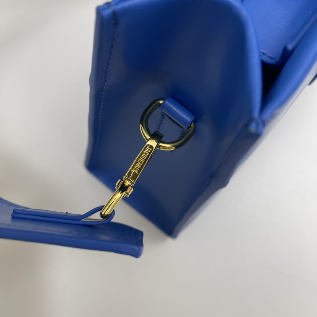Jacquemus Blue Leather Le Bambino 24 Shoulder Bag