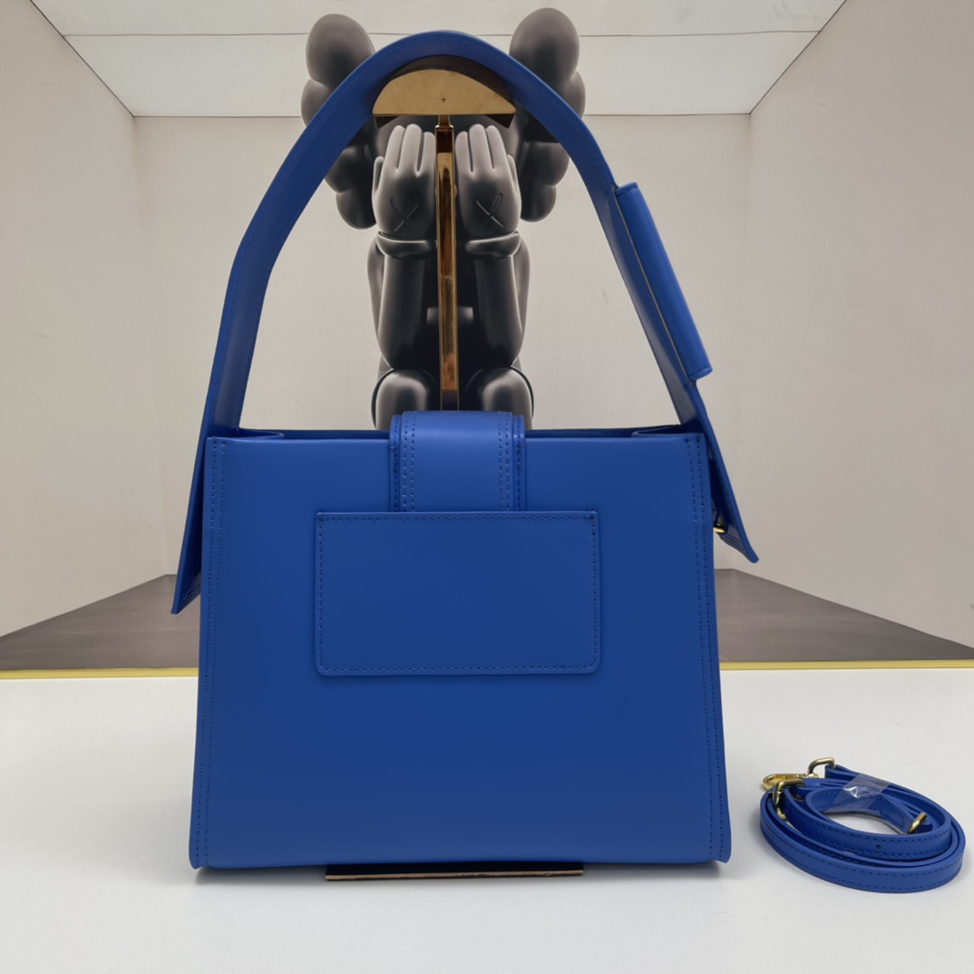 Jacquemus Blue Leather Le Bambino 24 Shoulder Bag