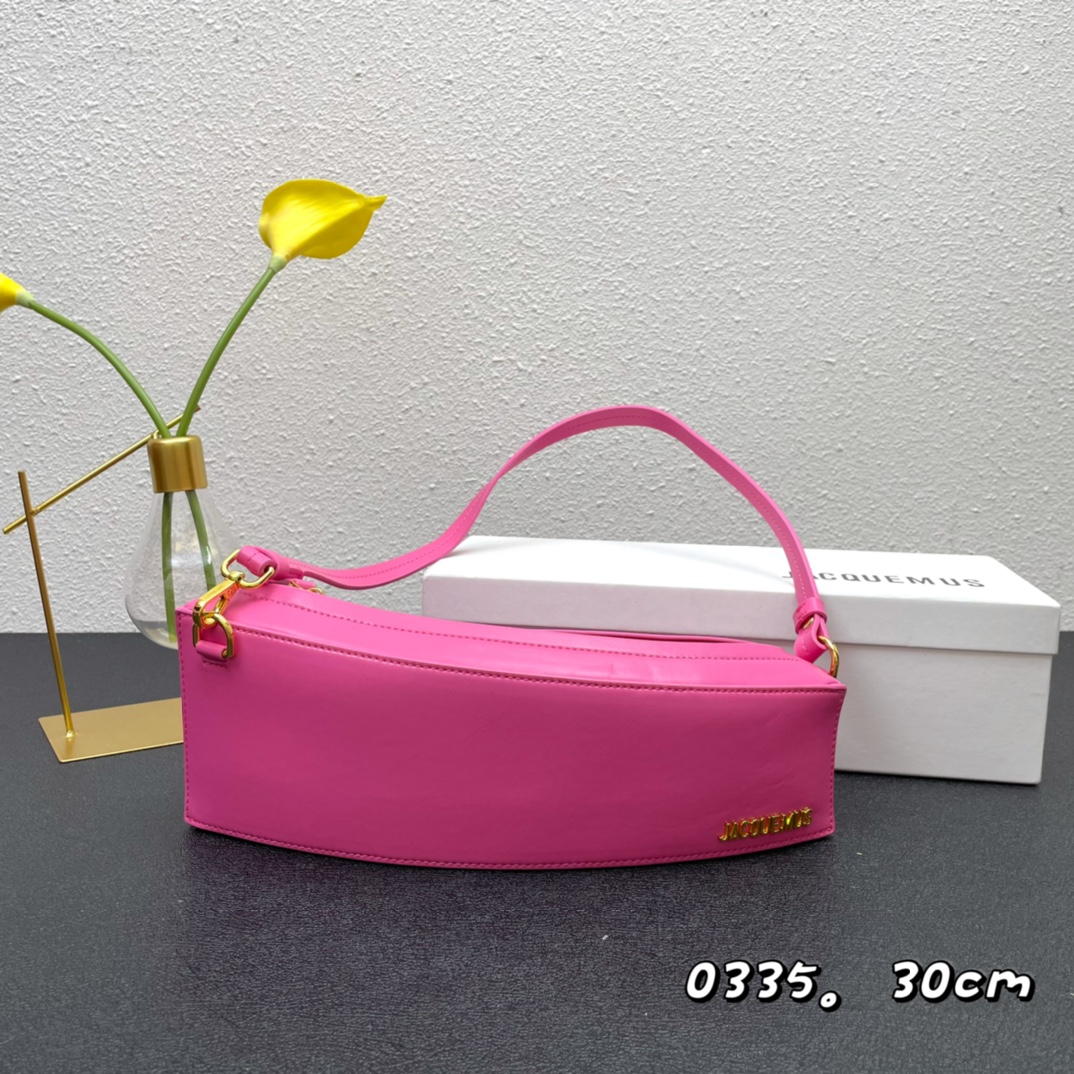Le bomba leather handbag Jacquemus Pink in Leather –