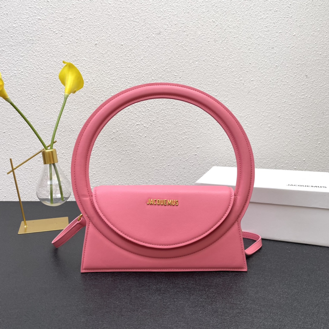 Jacquemus Pink Calfskin Le sac Rond Leather Pony-style calfskin ref.1372805 –