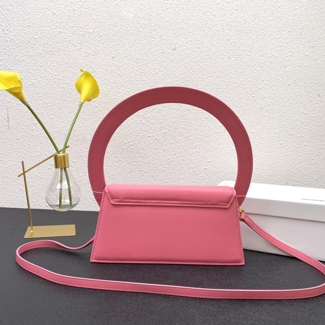 Jacquemus Pink Calfskin Le sac Rond Leather Pony-style calfskin ref.1372805 -