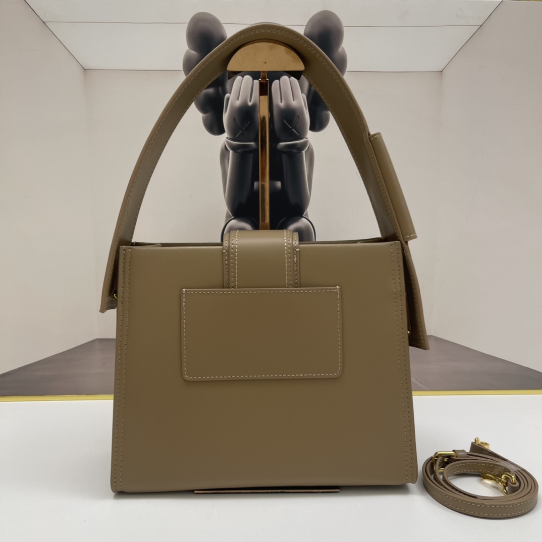Jacquemus brown  Leather Le Bambino 24 Shoulder Bag