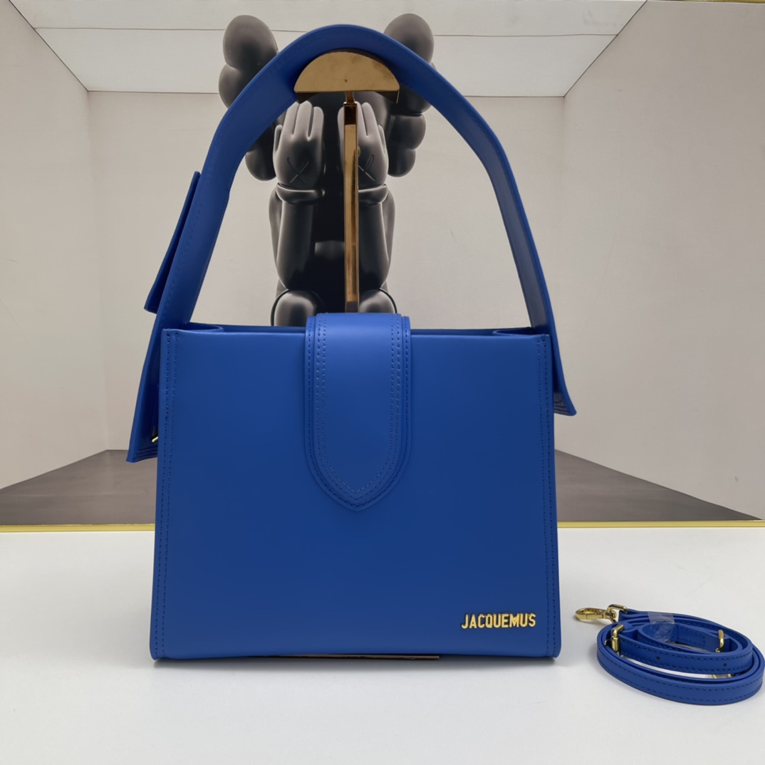 Jacquemus blue Leather Le Bambino 24 Shoulder Bag