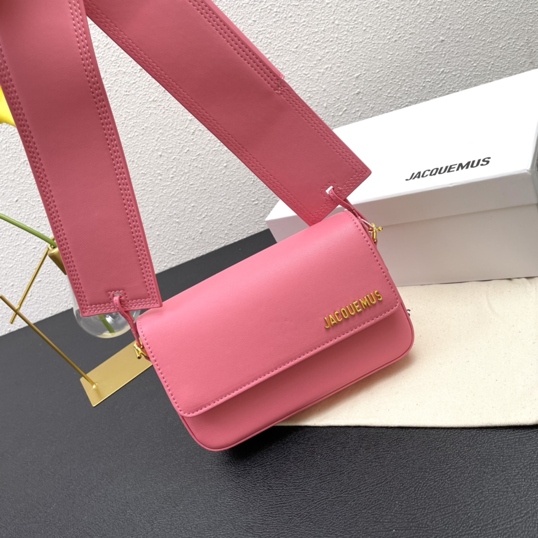 Jacquemus Pre-Owned 2021-2024 Calfskin Le Carinu bag in pink