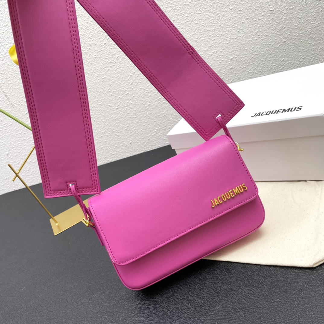 Jacquemus Pre-Owned 2021-2024 Calfskin Le Carinu bag in pink