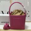 Jacquemus pink Leather Le Seau Carre Bucket Ba