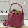 Jacquemus pink Leather Le Seau Carre Bucket Ba