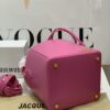 Jacquemus pink Leather Le Seau Carre Bucket Ba