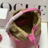 Jacquemus pink Leather Le Seau Carre Bucket Ba