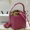 Jacquemus pink Leather Le Seau Carre Bucket Ba