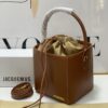 Jacquemus Brown Leather Le Seau Carre Bucket Ba