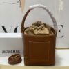 Jacquemus Brown Leather Le Seau Carre Bucket Ba