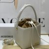 Jacquemus grey Leather Le Seau Carre Bucket Ba