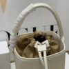 Jacquemus grey Leather Le Seau Carre Bucket Ba
