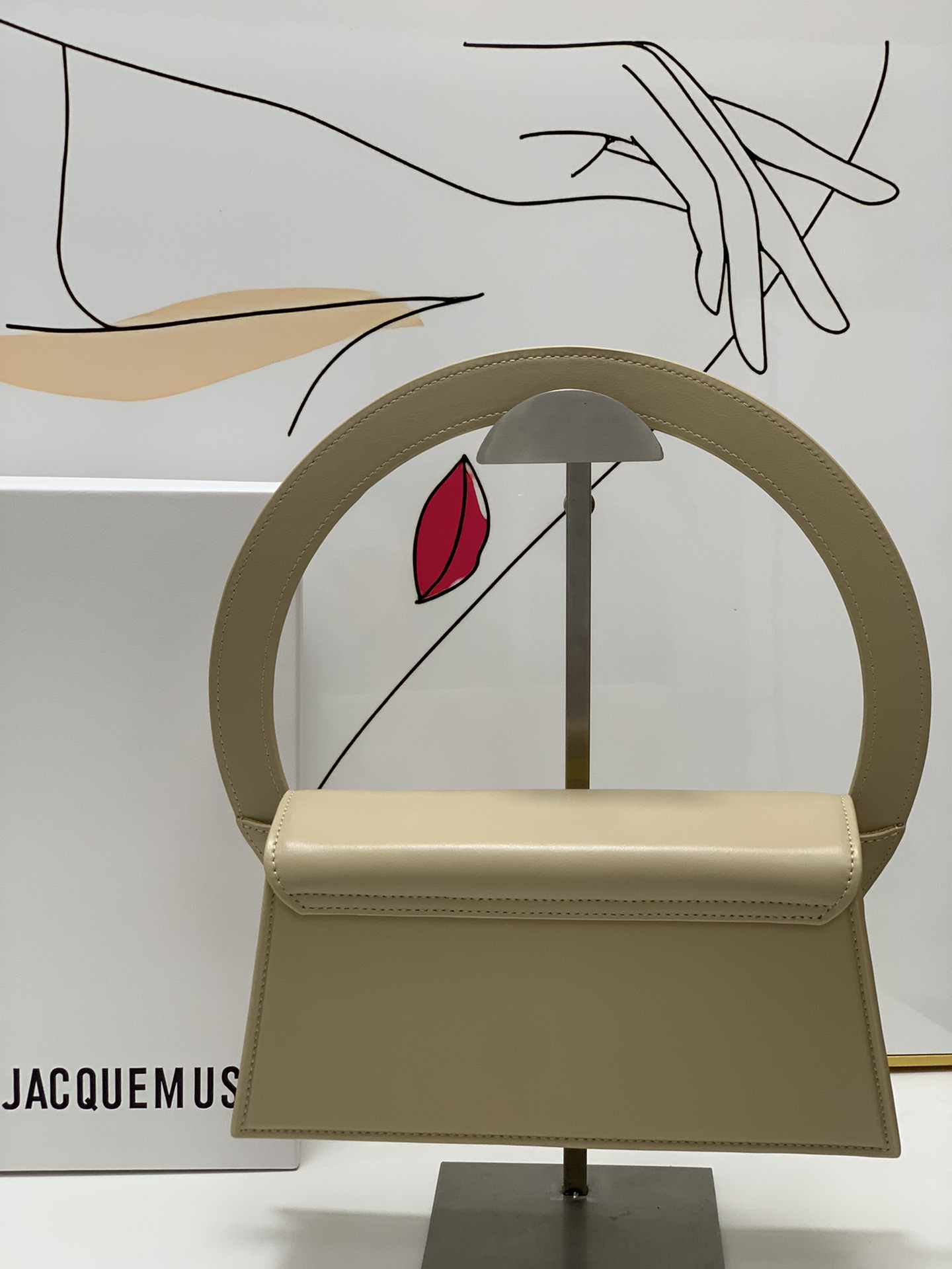 Jacquemus grayLe Raphia 'Le Sac Rond' Ba