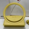 Jacquemus yellow Le Raphia 'Le Sac Rond' Ba