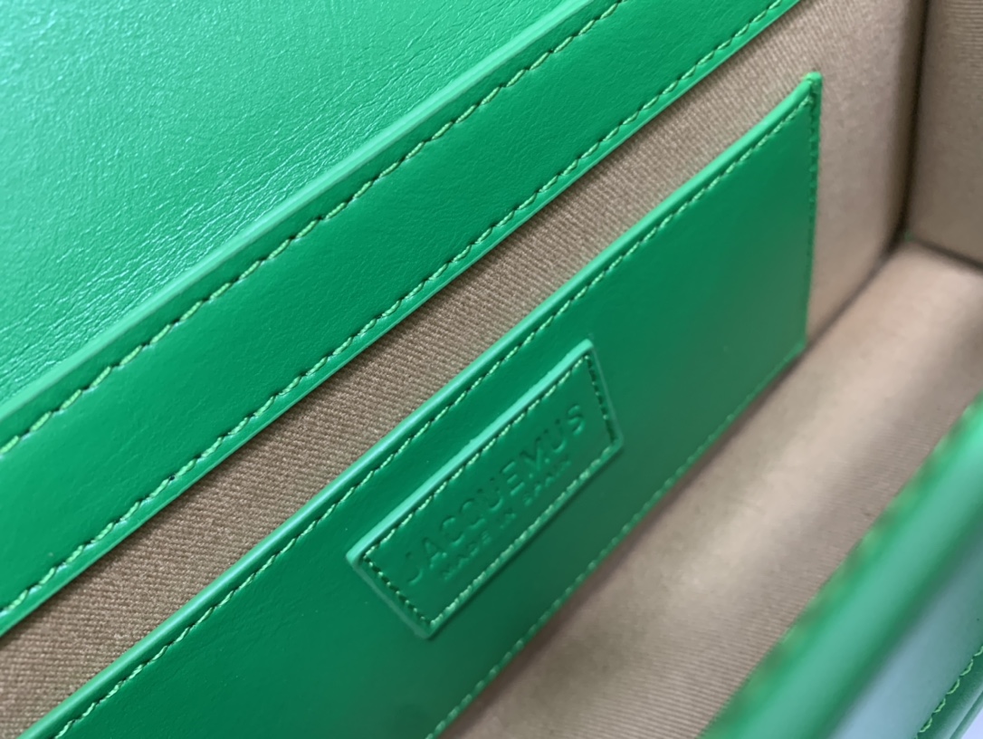 Jacquemus green Le Raphia 'Le Sac Rond' Ba