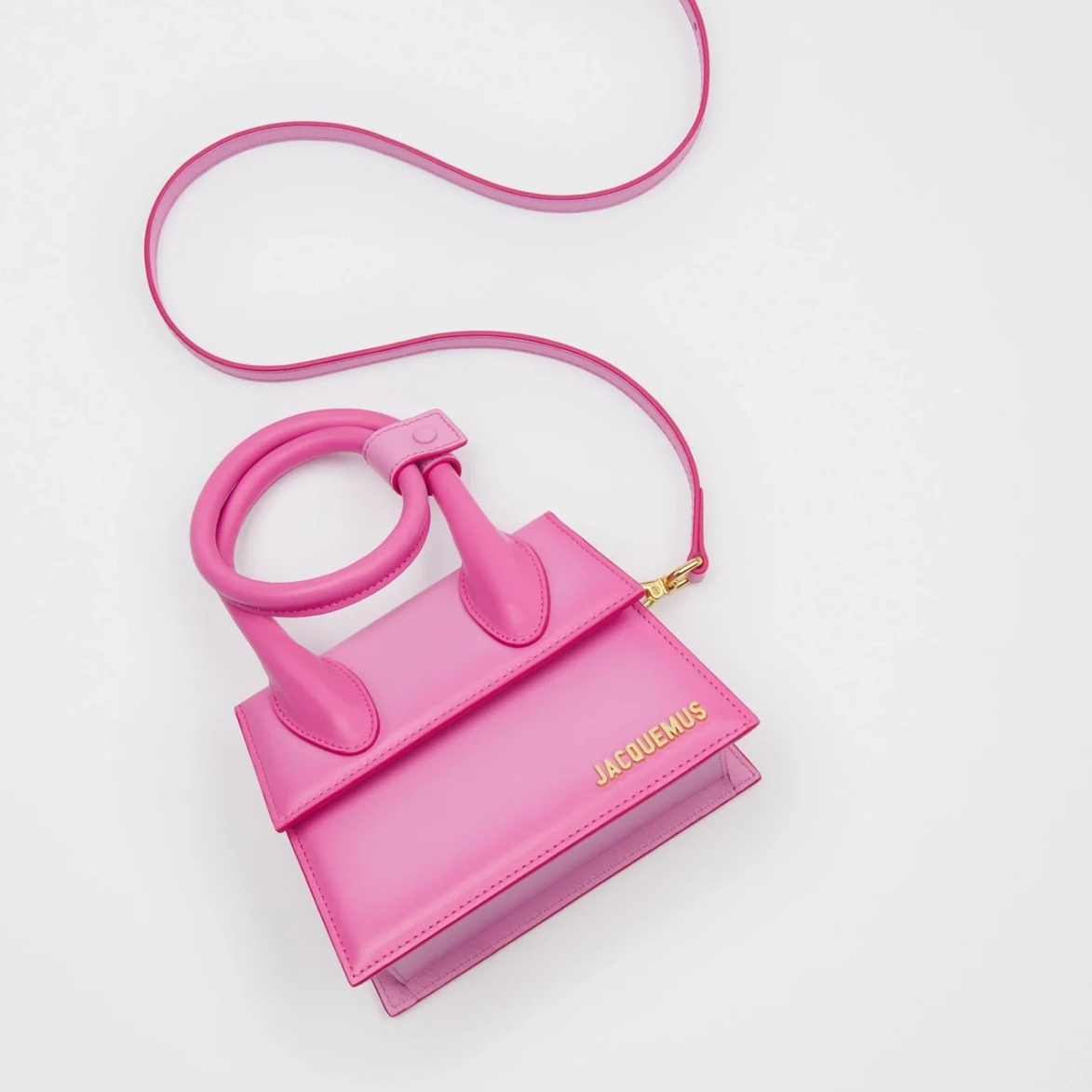 Jacquemus Le Chiquito Noeud Coiled Handbag Light Pink