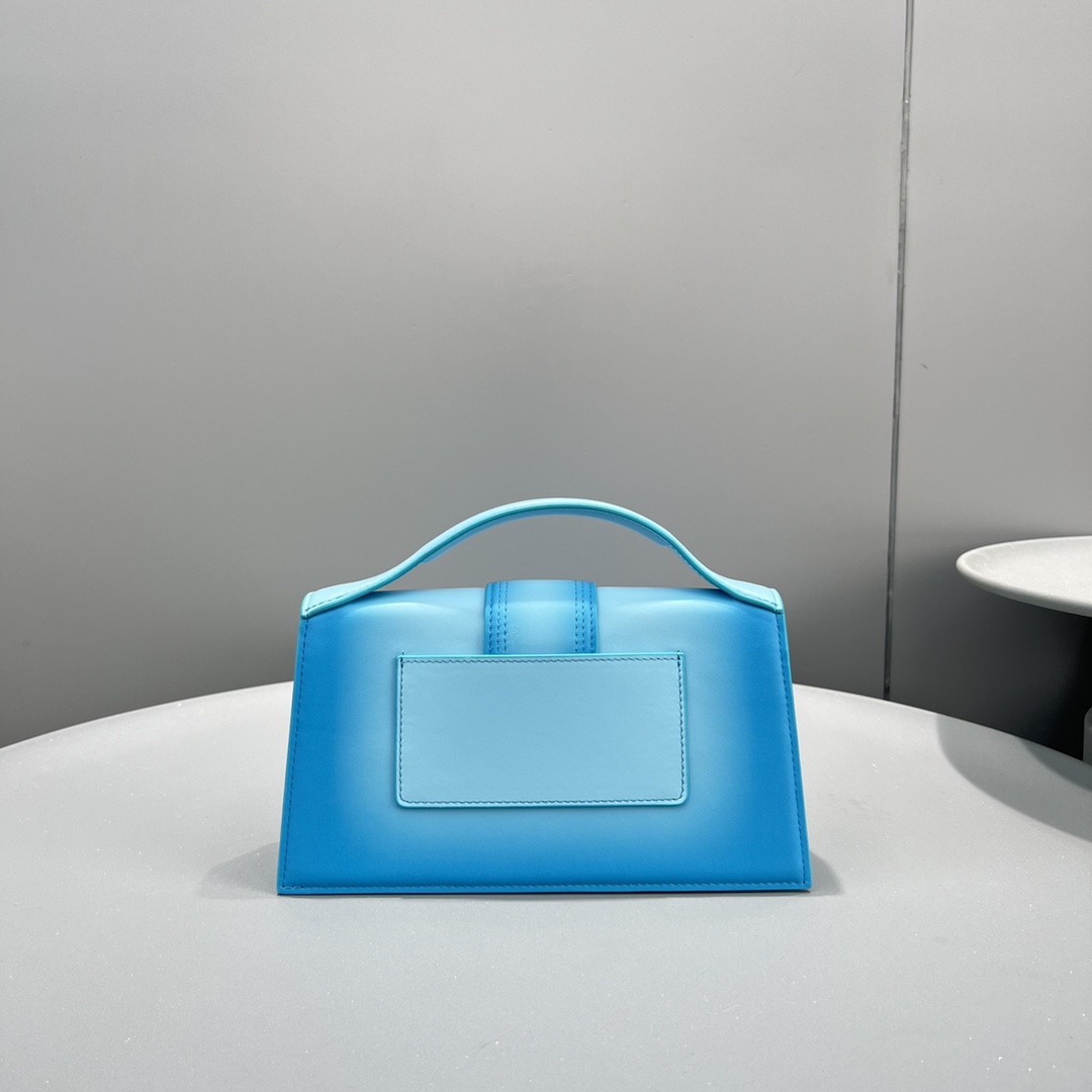 Jacquemus Le Grand Bambino Bag in Blue Leather