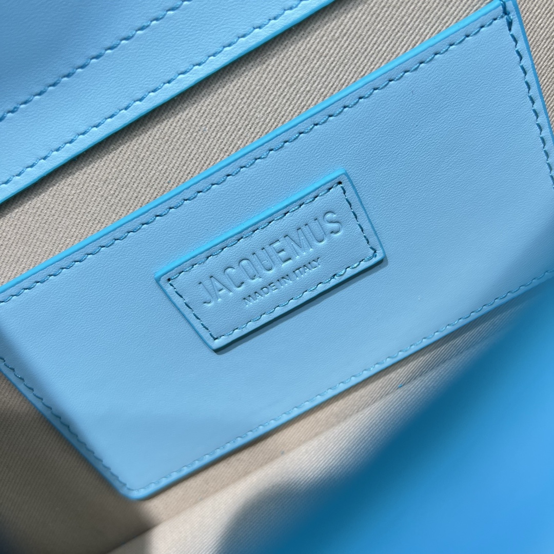 Jacquemus Le Grand Bambino Bag in Blue Leather