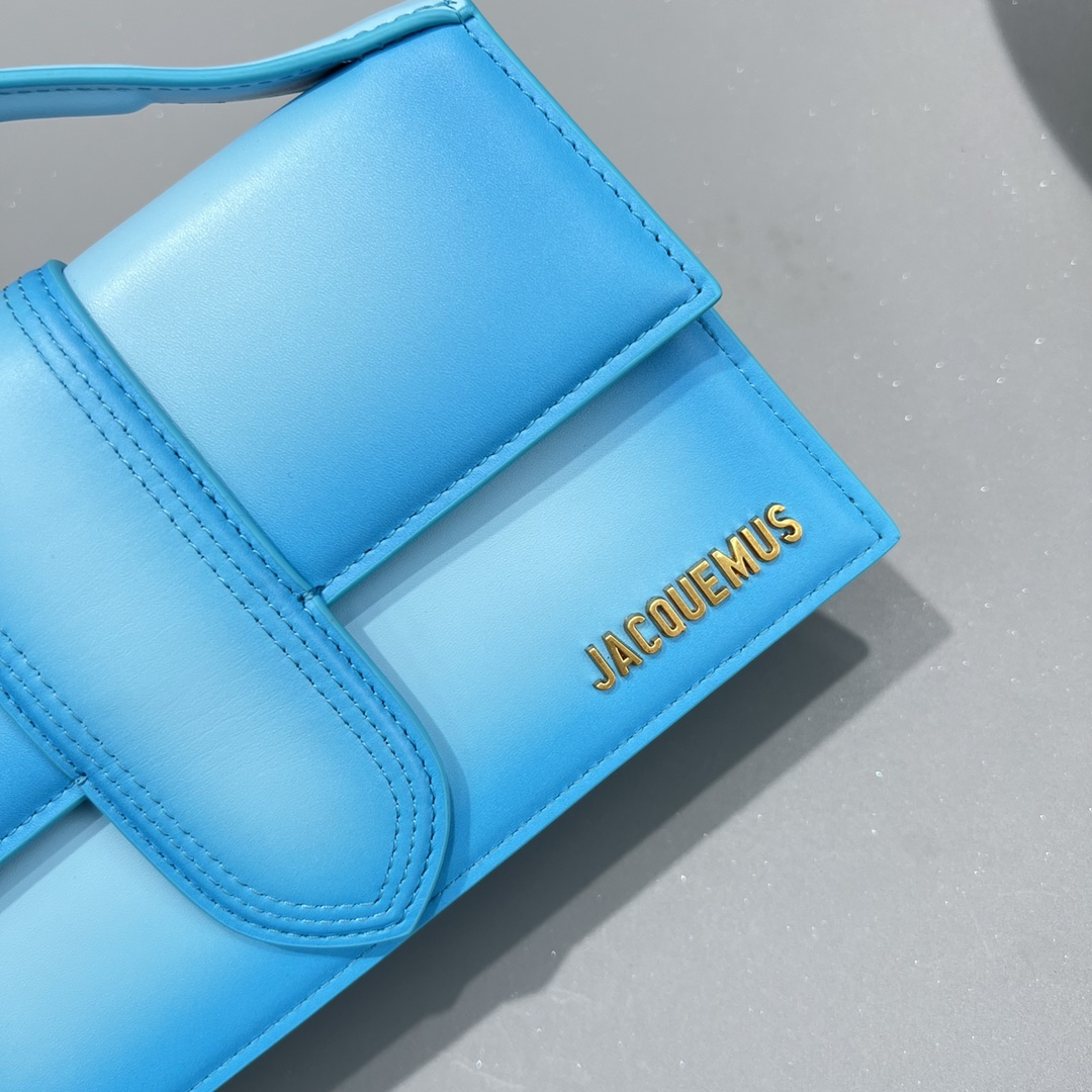 Jacquemus Le Grand Bambino Bag in Blue Leather