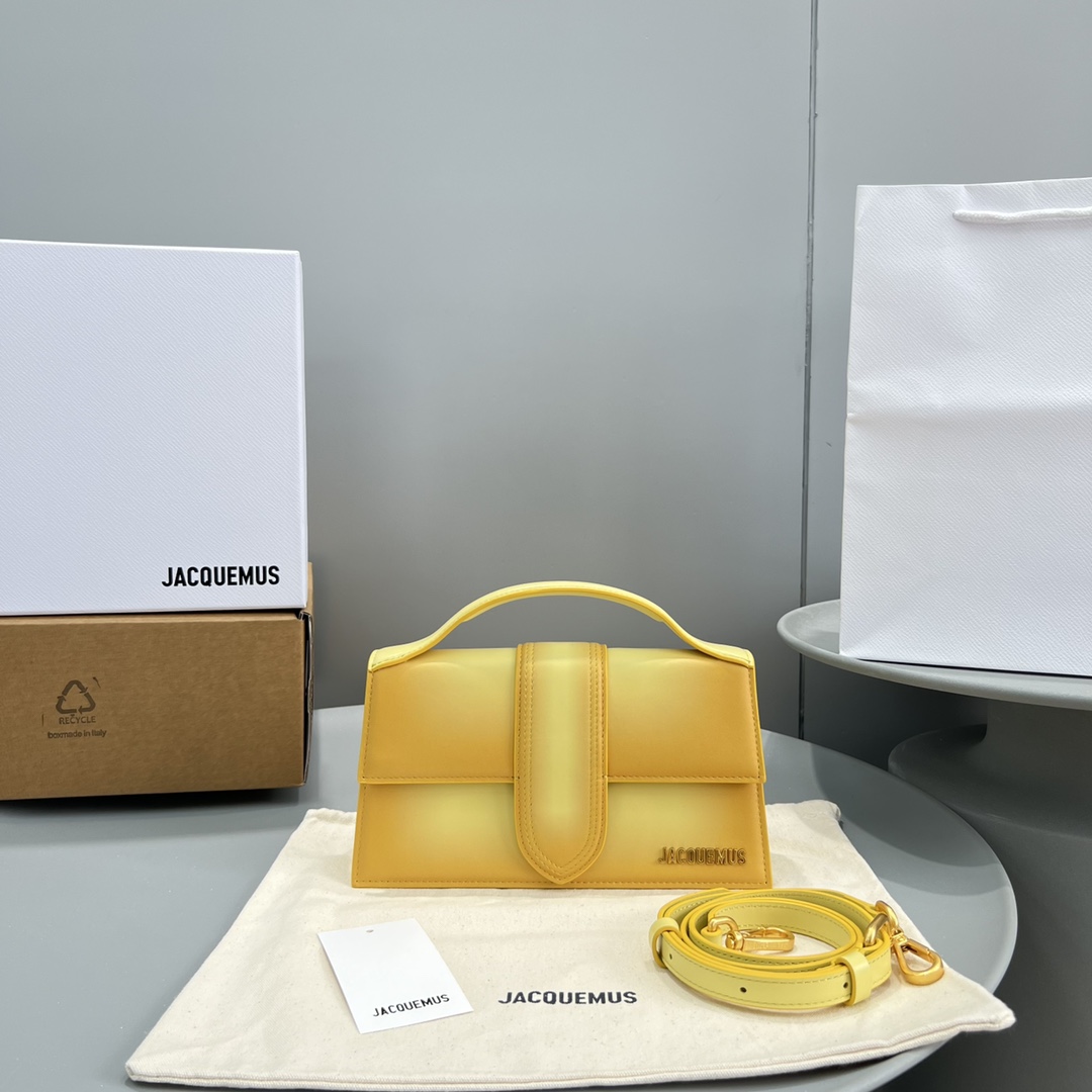 JACQUEMUS Smooth Calfskin Le Bambino Dark light Yellow