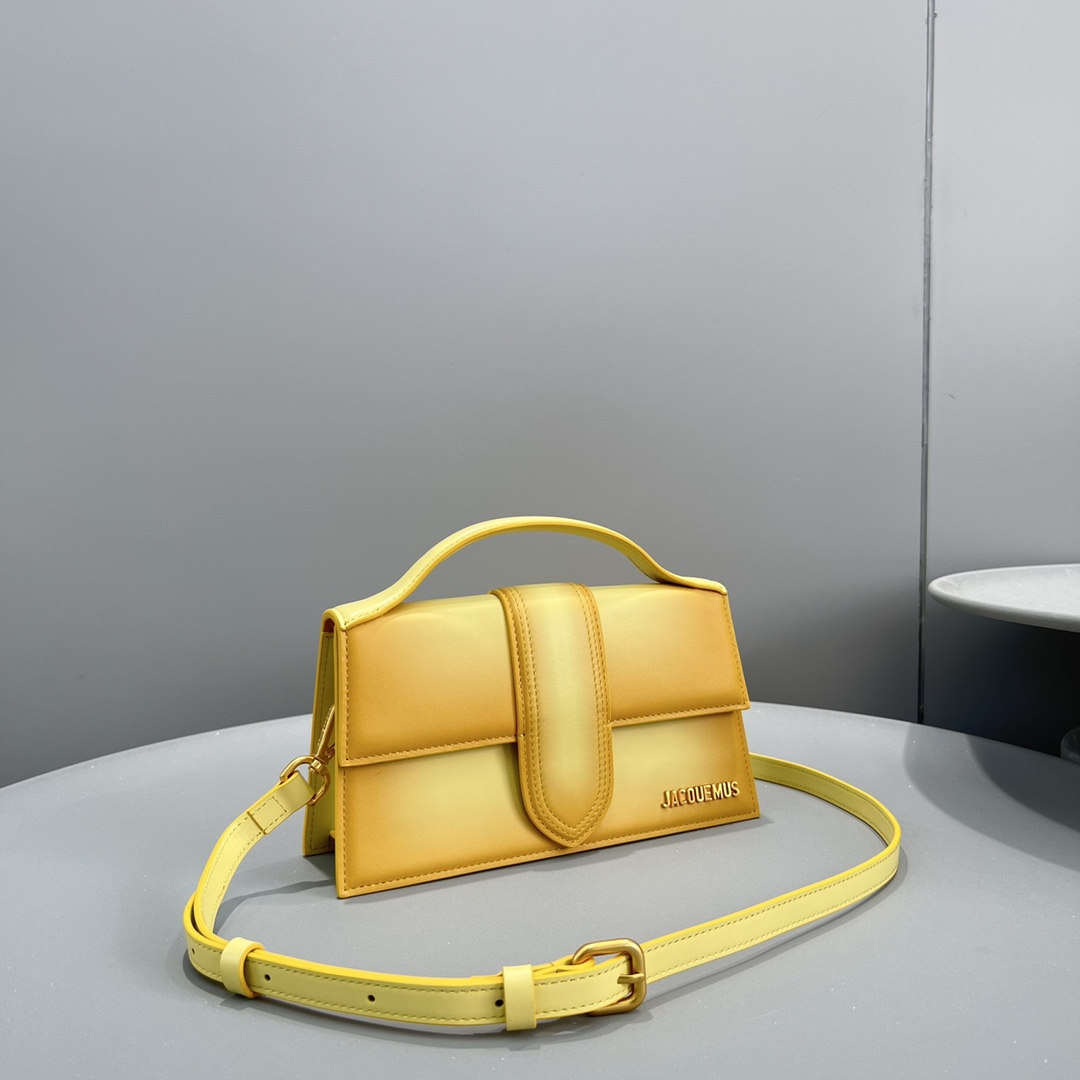 JACQUEMUS Smooth Calfskin Le Bambino Dark light Yellow