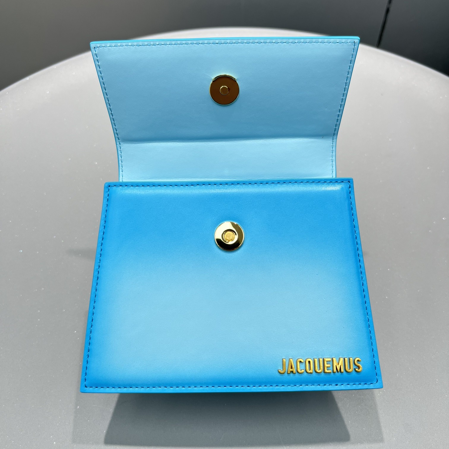 JACQUEMUS Smooth Calfskin Le Chiquito Noeud Blue