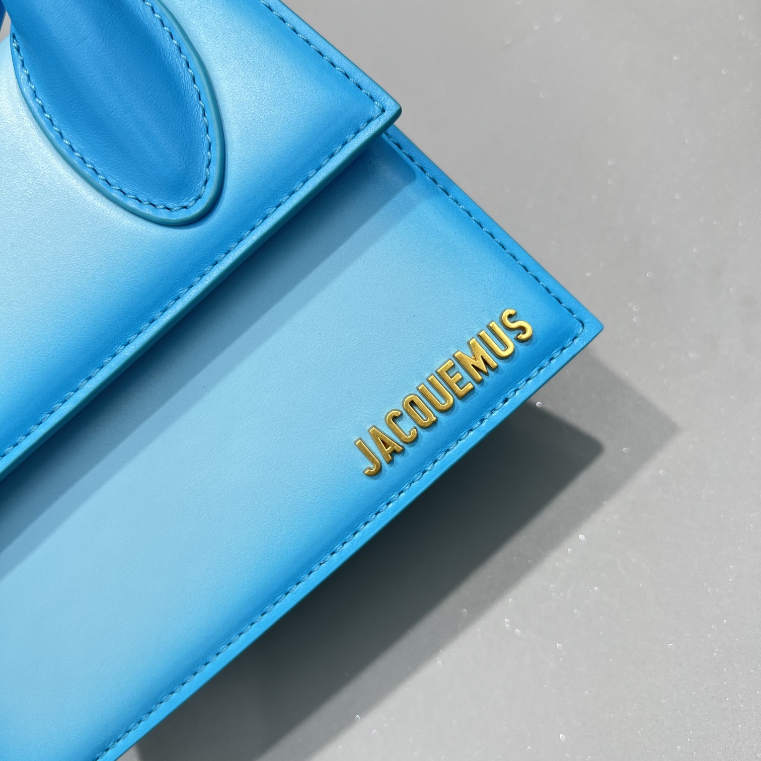JACQUEMUS Smooth Calfskin Le Chiquito Noeud Blue