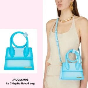 JACQUEMUS Smooth Calfskin Le Chiquito Noeud Blue 1564591
