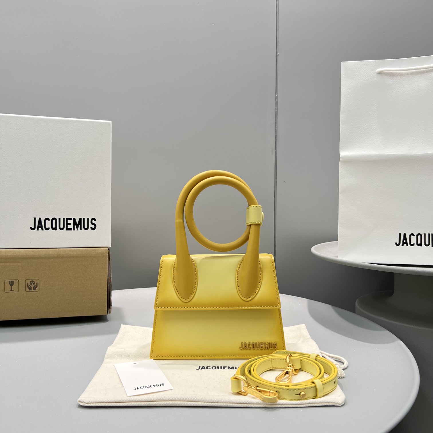 bag Jacquemus Le Chiquito Noeud ‘Yellow’ 213BA005-