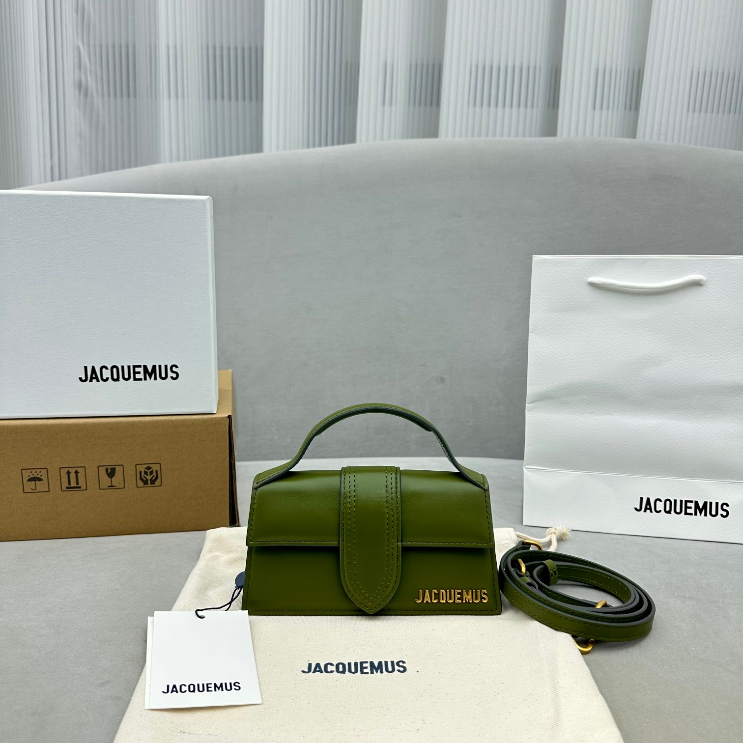 Jacquemus Le Bambino Leather Tote Bag | Green |