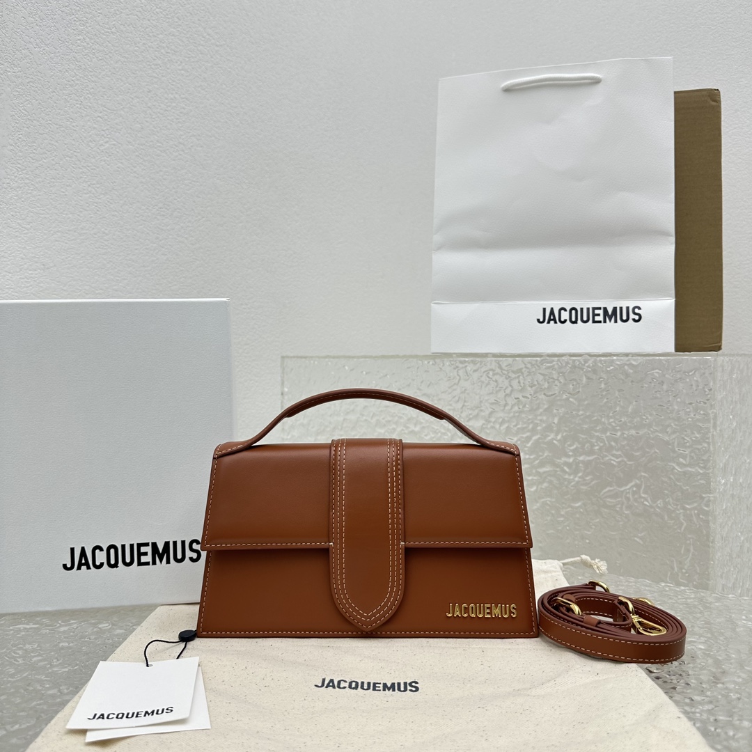 Jacquemus Le Bambino Mini Leather Bag In Brown |