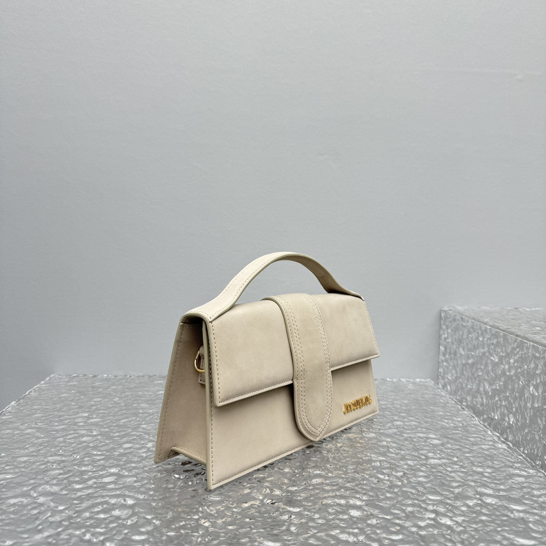 JACQUEMUS LE GRAND BAMBINO SUEDE DARK BEIGE